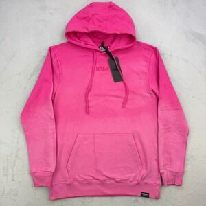R3bel Hoodie Small Pigment Pink Dye Sweatshirt Crewneck Embroidered Streetwear‎